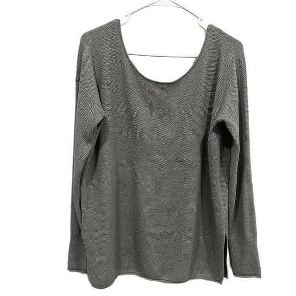 Garage Criss Cross Back Size Medium Gray Sweater Pullover - Picture 1 of 15